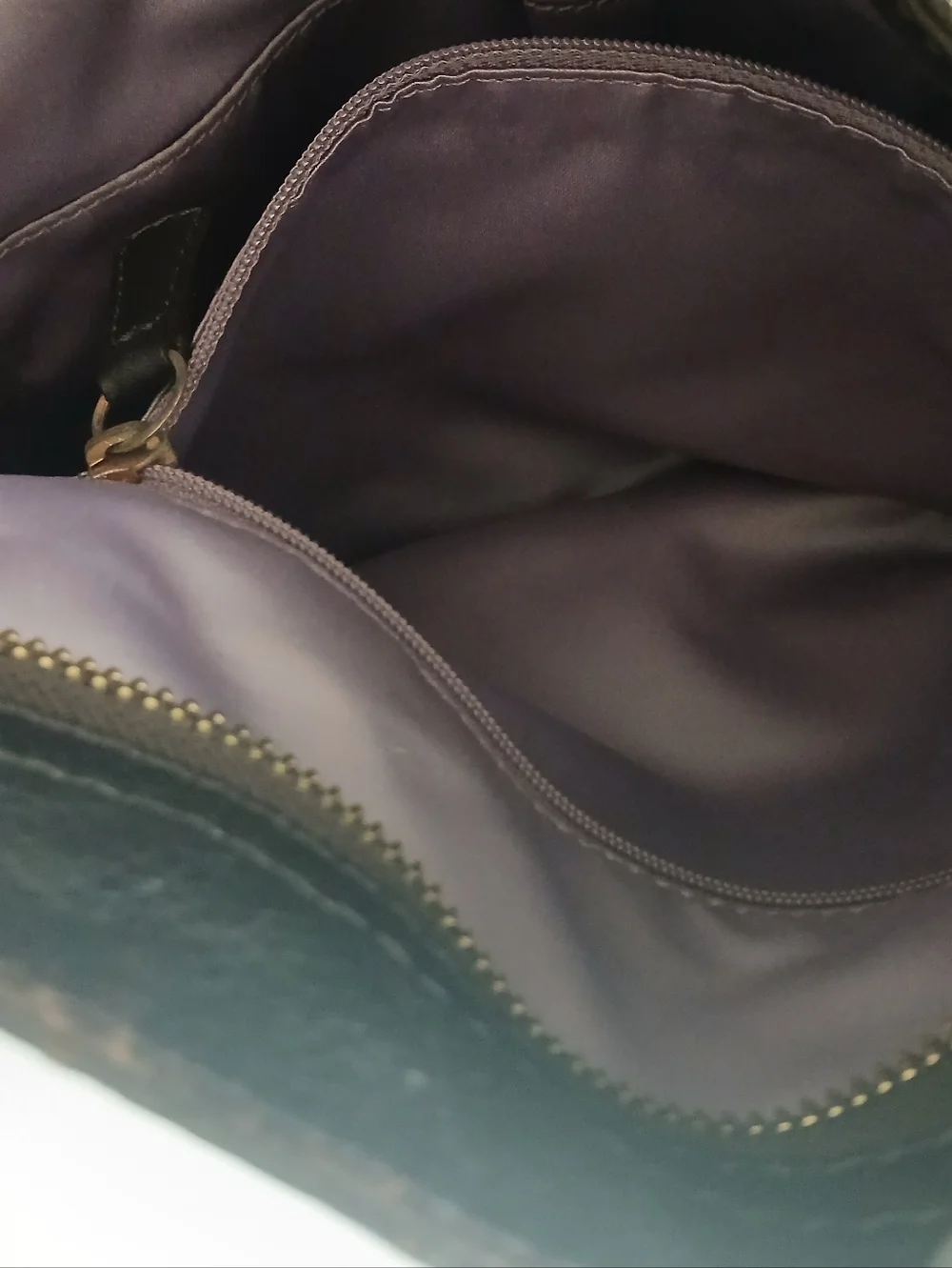 Coach Brown Signature Canvas Shoulder Bag with Dark Brown Leather Trim - Picture 7 of 8